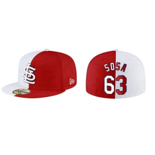 Edmundo Sosa Cardinals Red White Split 59FIFTY Hat
