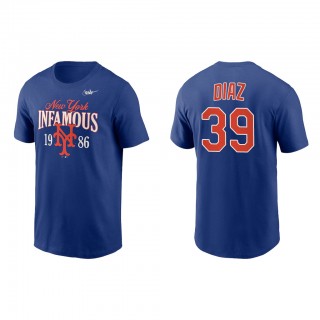Edwin Diaz New York Mets Royal 1986 World Series 35th Anniversary Infamous T-Shirt