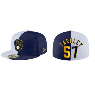 Eric Yardley Brewers White Navy Split 59FIFTY Hat
