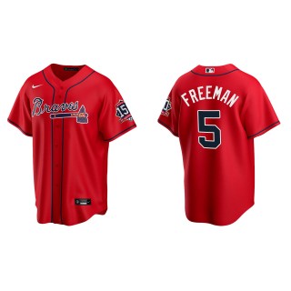 Men's Freddie Freeman Atlanta Braves Nike Red Alternate 150th Anniversary Replica Jersey