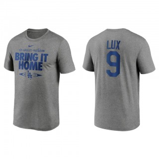 Gavin Lux Los Angeles Dodgers Gray 2021 Postseason Proving Grounds T-Shirt