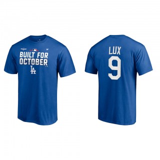 Gavin Lux Los Angeles Dodgers Royal 2021 Postseason Locker Room T-Shirt