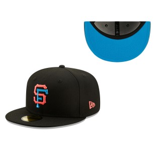 San Francisco Giants Black Glow Undervisor 59FIFTY Fitted Hat