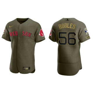 Hansel Robles Boston Red Sox Salute to Service Green Jersey