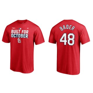 Harrison Bader Cardinals Red 2021 Postseason Locker Room T-Shirt