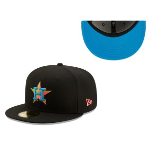 Houston Astros Black Glow Undervisor 59FIFTY Fitted Hat