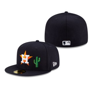 Houston Astros Crystal Icons Rhinestone 59FIFTY Fitted Hat Navy