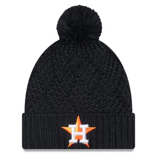 Houston Astros Women's Brisk Cuffed Knit Hat with Pom Navy