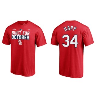 J.A. Happ Cardinals Red 2021 Postseason Locker Room T-Shirt