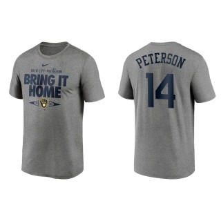 Jace Peterson Milwaukee Brewers Gray 2021 Postseason Proving Grounds T-Shirt