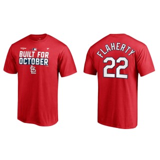 Jack Flaherty Cardinals Red 2021 Postseason Locker Room T-Shirt