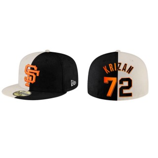 Jason Krizan Giants Cream Black Split 59FIFTY Hat