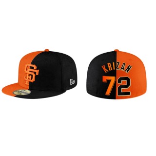 Jason Krizan Giants Orange Black Split 59FIFTY Hat