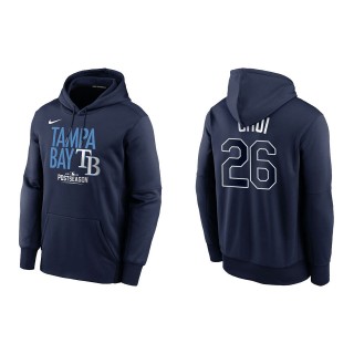 Ji-Man Choi Tampa Bay Rays Navy 2021 Postseason Authentic Collection Dugout Pullover Hoodie