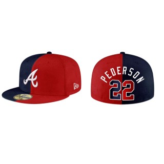 Joc Pederson Atlanta Braves Navy Red Split Hat