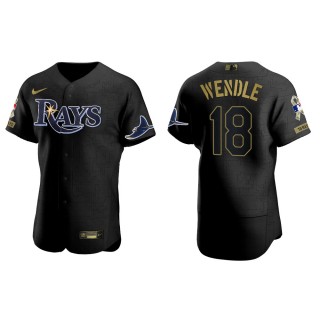 Joey Wendle Tampa Bay Rays Salute to Service Black Jersey