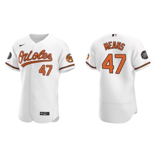 John Means Orioles White Authentic 30th Anniversary Jersey
