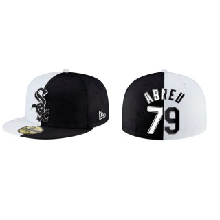 Jose Abreu White Sox White Black Split 59FIFTY Hat