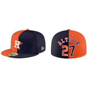 Jose Altuve Houston Astros Orange Navy Split Hat