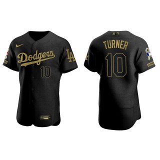 Justin Turner Los Angeles Dodgers Salute to Service Black Jersey