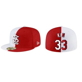 Kwang-hyun Kim Cardinals Red White Split 59FIFTY Hat