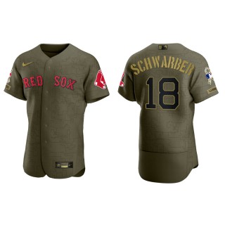Kyle Schwarber Boston Red Sox Salute to Service Green Jersey