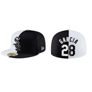 Leury Garcia White Sox White Black Split 59FIFTY Hat