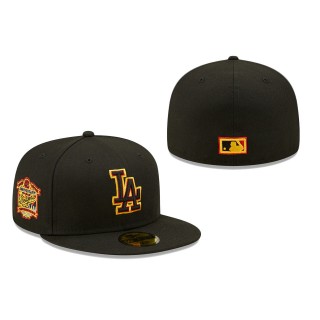 Los Angeles Dodgers 40th Anniversary Gold Undervisor 59FIFTY Fitted Hat Black