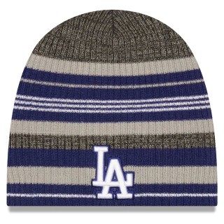 Los Angeles Dodgers Striped Beanie Hat Royal