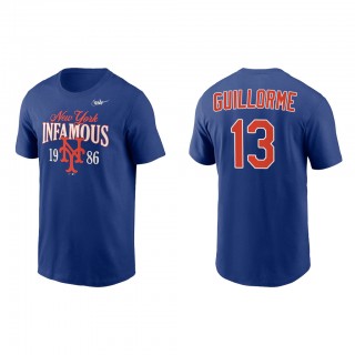 Luis Guillorme New York Mets Royal 1986 World Series 35th Anniversary Infamous T-Shirt