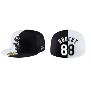 Luis Robert White Sox White Black Split 59FIFTY Hat