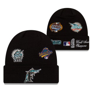 Miami Marlins Cooperstown Collection Champions Cuffed Knit Hat Black