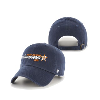 Men's Houston Astros Navy 2021 AL West Division Champions Clean Up Adjustable Hat