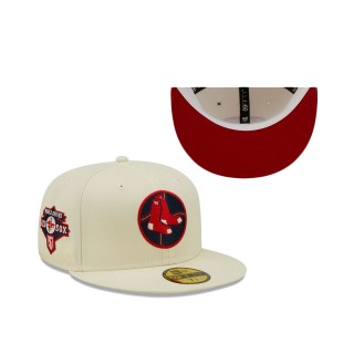 Boston Red Sox New Era 1967 World Series Chrome Alternate Undervisor 59FIFTY Fitted Hat Cream