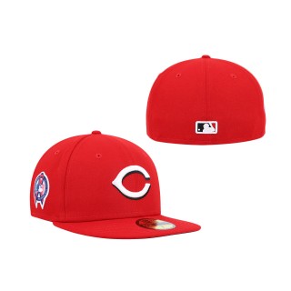 Cincinnati Reds New Era 9/11 Memorial Side Patch 59FIFTY Fitted Hat Red