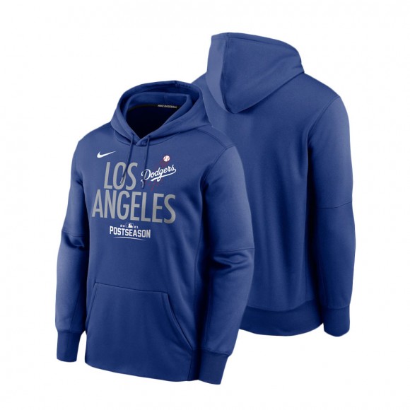 Dodgers Nike Royal 2021 Postseason Authentic Collection Dugout Pullover Hoodie
