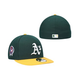 Oakland Athletics New Era 9/11 Memorial Side Patch 59FIFTY Fitted Hat Green