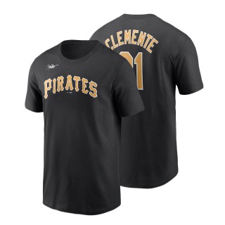 Pirates Roberto Clemente Nike Black Cooperstown Collection T-Shirt