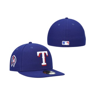 Texas Rangers New Era 9/11 Memorial Side Patch 59FIFTY Fitted Hat Royal