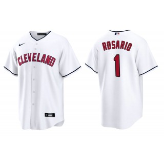 Men's Cleveland Indians Amed Rosario White Replica Alternate Jersey