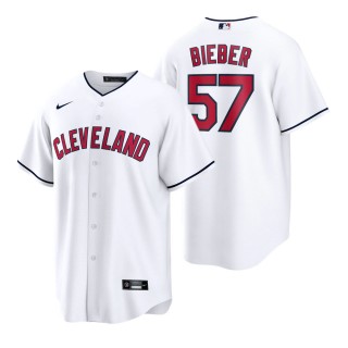 Men's Cleveland Indians Shane Bieber White Alternate Replica Jersey