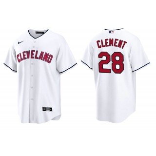 Men's Cleveland Indians Ernie Clement White Replica Alternate Jersey