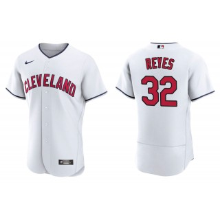 Men's Cleveland Indians Franmil Reyes White Authentic Alternate Jersey