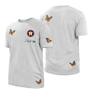 Houston Astros x FELT White Butterfly T-Shirt