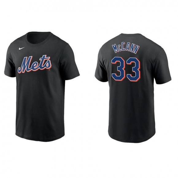 Men's New York Mets James McCann Black Name & Number T-Shirt