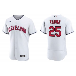 Men's Cleveland Indians Jim Thome White Authentic Alternate Jersey