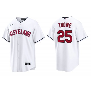 Men's Cleveland Indians Jim Thome White Replica Alternate Jersey
