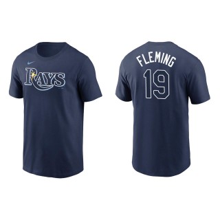 Men's Tampa Bay Rays Josh Fleming Navy Name & Number T-Shirt