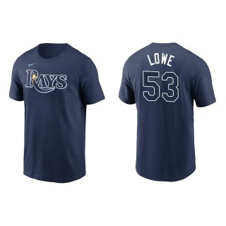 Men's Tampa Bay Rays Josh Lowe Navy Name & Number T-Shirt