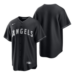 Men's Los Angeles Angels Black White Replica Jersey